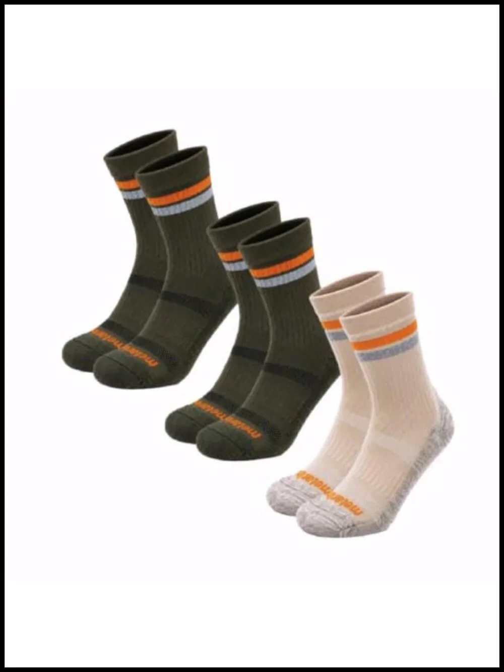 Merino Wool Compression Hiking Socks 3 Pack Winter Thermal Athletic